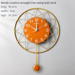 Modern Creative Metal Iron Wall Hanging Clock